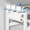SoBuy KMB60-B Set masă și scaun pentru copii Set de 2 piese cu autocolante DIY Birou pentru copii cu 3 suporturi pentru creioane Albastru și Alb