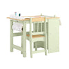 SoBuy KMB60-GR Set 2 piese masă și scaun pentru copii Masă și scaun pentru copii Birou cu 2 rafturi Suport hârtie și compartimente pentru pixuri Verde 80x50x66