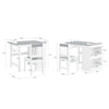 SoBuy KMB60-HG Set masă și scaun pentru copii cu 1 suport rolă de hârtie, 1 decupaj pentru hârtie, 1 localizator de hârtie și 3 sloturi pentru stilouri