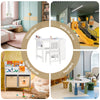 SoBuy KMB60-W Masă pentru Copii cu Scaun Set 2 Piese Masă și Scaun pentru Copii Birou cu 2 Rafturi Suport Hârtie și Compartimente pentru Pixuri Alb 80x54x65