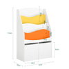 SoBuy KMB65-W Bibliothèque Enfant Étagère à Livres Étagère à Jouets Porte-revues à 4 Niveaux avec 2 Boîtes de Rangement