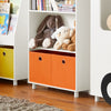 SoBuy Bibliotecă pentru copii cu 2 cutii portocalii depozitare raft pentru mobilier pentru copii pentru dormitor pentru copii White 60x25x110 cm KMB68-W