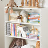 SoBuy Bibliotecă pentru copii cu 2 cutii portocalii depozitare raft pentru mobilier pentru copii pentru dormitor pentru copii White 60x25x110 cm KMB68-W