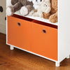 SoBuy Bibliotecă pentru copii cu 2 cutii portocalii depozitare raft pentru mobilier pentru copii pentru dormitor pentru copii White 60x25x110 cm KMB68-W