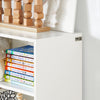 SoBuy Bibliotecă pentru copii cu 2 cutii portocalii depozitare raft pentru mobilier pentru copii pentru dormitor pentru copii White 60x25x110 cm KMB68-W