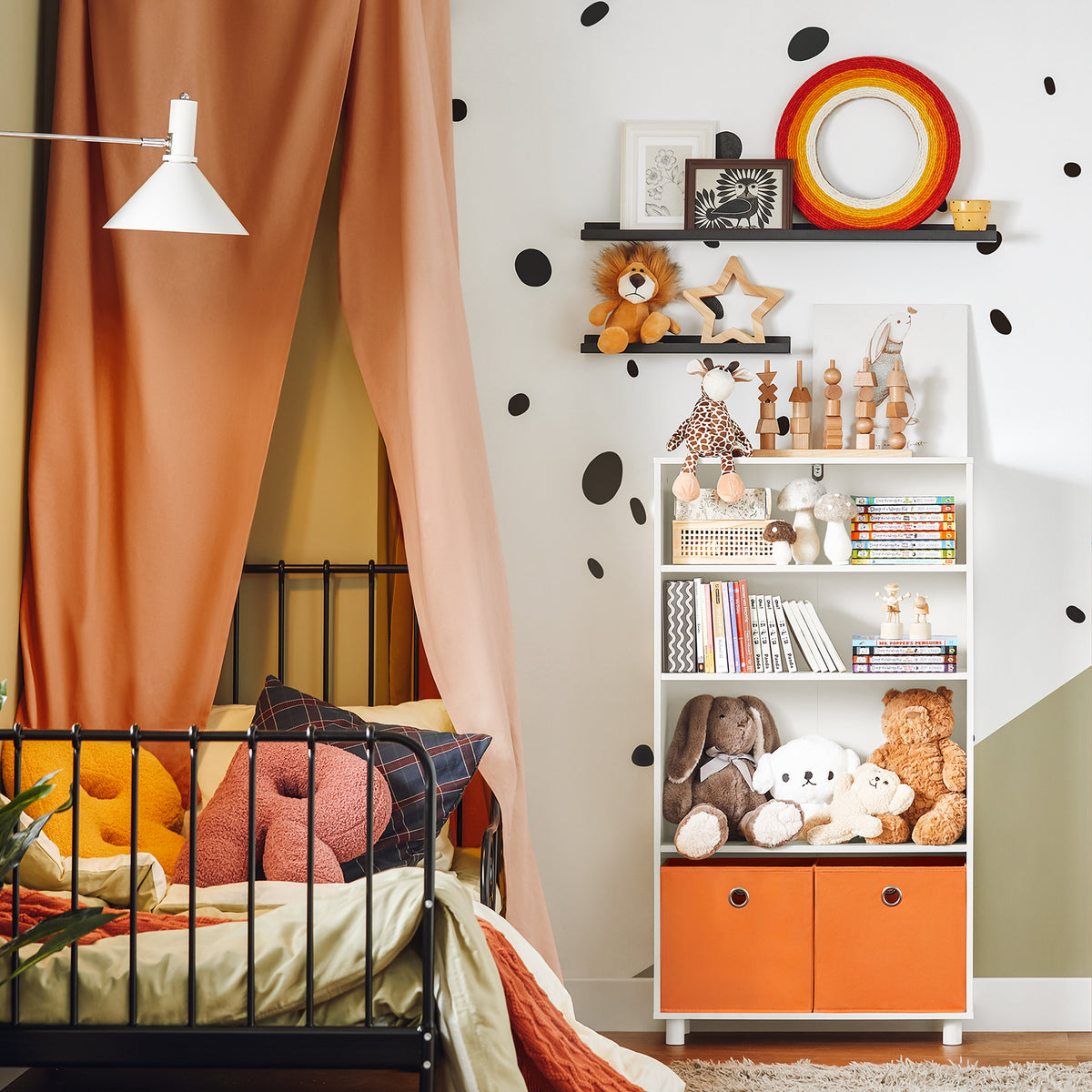 SoBuy KMB67-W+KMB68-W+KMB69-W Lot de 3 Bibliothèques pour Enfant Étagère Enfant Rangement pour Livres et Jouets, Forme de Voiture