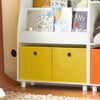 SoBuy Bibliotecă pentru copii cu 2 cutii rafturi de depozitare pentru mobilier pentru copii pentru dormitor pentru copii White 60x25x110 cm KMB69-W