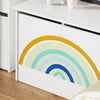 SoBuy Cutie de jucării pentru suport pentru copii pentru copii cu cutie de box cu capac alb+curcubeu 62x40x44cm KMB70-W