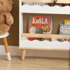 SoBuy Bibliotecă pentru copii cu 3 rafturi pentru cărți și decorațiuni 75x120x15 cm KMB77-W