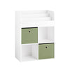 SoBuy Raft pentru bibliotecă pentru copii cu 2 cutii în organizarea țesăturii de jucărie albă jucărie 60x34x80cm KMB79-W