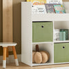 SoBuy Raft pentru bibliotecă pentru copii cu 2 cutii în organizarea țesăturii de jucărie albă jucărie 60x34x80cm KMB79-W