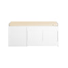 SoBuy KMB82-W Banc de Rangement pour Livres et Jouets pour Enfant, Coffre à Jouets Enfant avec 2 Coffres à Roulettes et 2 Tiroirs Coulissant