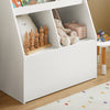 SoBuy Bibliotecă pentru copii pentru copii cu copii cu piept de suport pentru mobilier detașabil dormitor alb 80x40x100cm KMB83-W