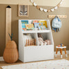 SoBuy Bibliotecă pentru copii pentru copii cu copii cu piept de suport pentru mobilier detașabil dormitor alb 80x40x100cm KMB83-W