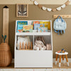 SoBuy Bibliotecă pentru copii pentru copii cu copii cu piept de suport pentru mobilier detașabil dormitor alb 80x40x100cm KMB83-W