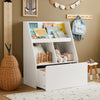 SoBuy Bibliotecă pentru copii pentru copii cu copii cu piept de suport pentru mobilier detașabil dormitor alb 80x40x100cm KMB83-W