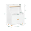 SoBuy KMB84-W Meuble de Rangement pour Chambre d’Enfant, Étagère de Rangement pour Jouets et Livres