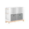 SoBuy Rafturi pentru mobilier pentru copii pentru copii pentru mobilier pentru dormitor cu două sertare în țesătură naturală nețesută 100x35x80cm KMB85-W