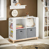SoBuy Rafturi pentru mobilier pentru copii pentru copii pentru mobilier pentru dormitor cu două sertare în țesătură naturală nețesută 100x35x80cm KMB85-W