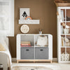SoBuy Rafturi pentru mobilier pentru copii pentru copii pentru mobilier pentru dormitor cu două sertare în țesătură naturală nețesută 100x35x80cm KMB85-W