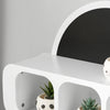 SoBuy Achitere de perete pentru copii cu 1 tablă pentru raftul semicercului pentru copii alb-albastru 70 x 20 x 53 cm KMB86-W