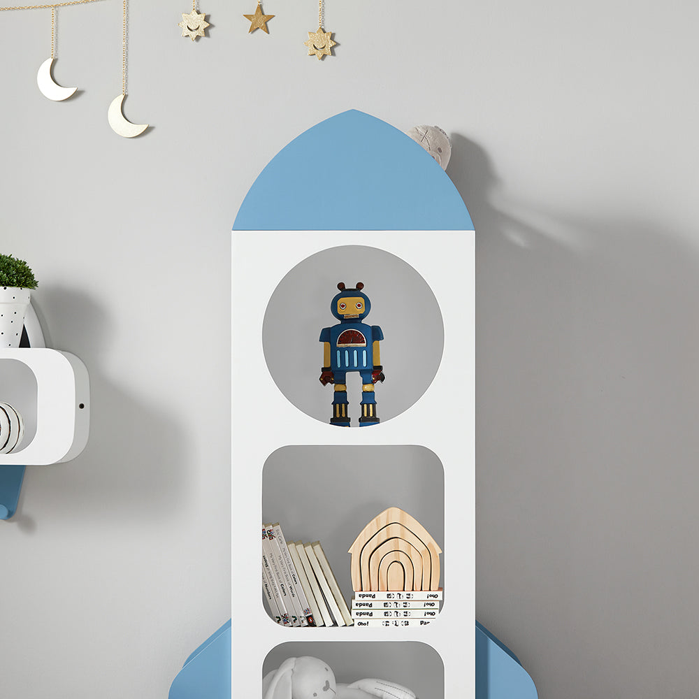 SoBuy KMB87-W Étagère Enfant, Étagère à Livres, Bibliothèque Enfant, Étagère de Rangement pour Livres et Jouets