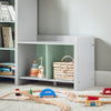 SoBuy KMB89-HG Bibliotecă pentru Copii, Banchetă-raft pentru Jucării și Cărți, Raft pentru Cărți pentru Băieți Fete, 5 Compartimente