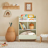 SoBuy Bibliotecă pentru copii cu compartimente de depozitare și o cutie de raft pentru jucării raft pentru copii care organizează jucării Green 60x36x88.8cm KMB90-GR