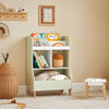 SoBuy Bibliotecă pentru copii cu compartimente de depozitare și o cutie de raft pentru jucării raft pentru copii care organizează jucării Green 60x36x88.8cm KMB90-GR
