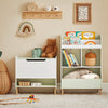 SoBuy Bibliotecă pentru copii cu compartimente de depozitare și o cutie de raft pentru jucării raft pentru copii care organizează jucării Green 60x36x88.8cm KMB90-GR