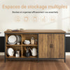 SoBuy KNL01-F Insulă Centrală de Bucătărie Industrială 170 cm – Blat XXL, Bufet Bar Vintage