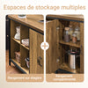 SoBuy KNL01-F Insulă Centrală de Bucătărie Industrială 170 cm – Blat XXL, Bufet Bar Vintage