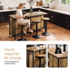 SoBuy KNL01-F Insulă Centrală de Bucătărie Industrială 170 cm – Blat XXL, Bufet Bar Vintage
