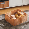 SoBuy Insula de gătit cu 2 coșuri în Rattan Kitchen Mobile credință mobilă masă pentru copii bufet alb 120x56x90cm KNL05-W