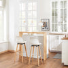 SoBuy Penisola Kitchen Independent Kitchen Mobile Bianco-Natural Credenza 105x60x105 cm KNL07-WW