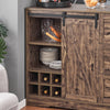 SoBuy KNL08-N îlot Central Mange-Debout Placard de Cuisine Buffet de Rangement Multi-rangements avec 1 Porte de Grange, Porte-Bouteilles, 3 Tiroirs