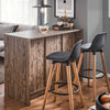 SoBuy KNL08-N îlot Central Mange-Debout Placard de Cuisine Buffet de Rangement Multi-rangements avec 1 Porte de Grange, Porte-Bouteilles, 3 Tiroirs