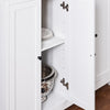 SoBuy KNL10-WN îlot Central de Cuisine Buffet de Rangement Mange-Deboutavec Plans de Travail Rabattable 2 armoires 4 Portes