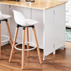 SoBuy KNL10-WN îlot Central de Cuisine Buffet de Rangement Mange-Deboutavec Plans de Travail Rabattable 2 armoires 4 Portes