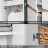 Pre-vânzare SoBuy KSB01-W Dulap cu Adâncime Redusă 30 cm – Dressing care Economisește Spațiu, Bară pentru Umerașe Integrată, Alb