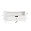 SoBuy NKD03-W Noptieră Suspendată, Noptieră Plutitoare cu Sertar și Blat, Etajeră de Perete pentru Dormitor, L 45 x l 25 x H 22 cm, Alb