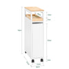 SoBuy NSR11-WN Étagère de Niche à roulettes en Bois Chariot de Service