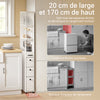 SoBuy NSR13-N Dulap 20 cm Între Frigider și Perete – Spațiu de Depozitare, Stil Natural