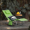 SoBuy 2 x Garden Charchchair Banking Banking cu tetiera și buzunarul verde OGS28-Grx2
