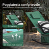 SoBuy Fotoliu de balansoar de punte de grădină cu tetiera și OGS28-WD Tascin