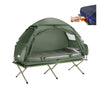 SoBuy Curta de camping pentru bancă pliabilă cu saltea și 1 pungă de grămadă verde, capacitate maximă 160 kg, OGS32-GR