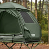 SoBuy Curta de camping pentru bancă pliabilă cu saltea și 1 pungă de grămadă verde, capacitate maximă 160 kg, OGS32-GR