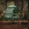 SoBuy OGS32-GR Cort de Camping Pliabil 4 în 1 cu Acoperiș, Sac de Dormit, Saltea Gonflabilă, 1 Persoană, Verde