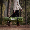 SoBuy Curta de camping pentru bancă pliabilă cu saltea și 1 pungă de grămadă verde, capacitate maximă 160 kg, OGS32-GR