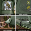 SoBuy Curta de camping pentru bancă pliabilă cu saltea și 1 pungă de grămadă verde, capacitate maximă 160 kg, OGS32-GR